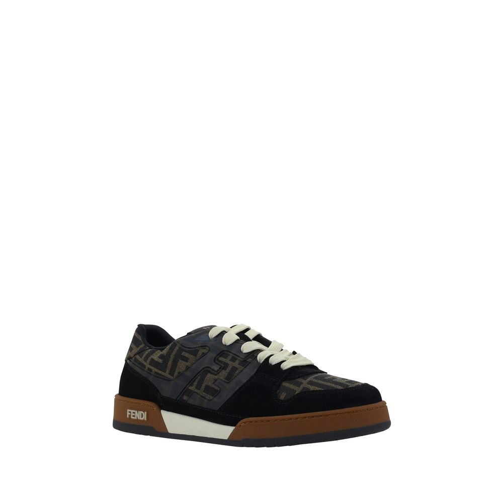 Fendi Multicolor Calf Leather Bos Taurus Low Top Sneakers - immagine 2