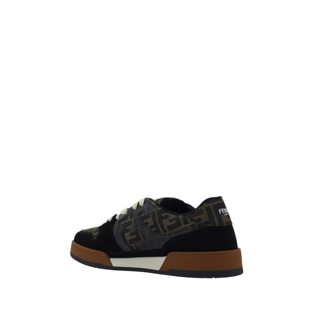 Fendi Multicolor Calf Leather Bos Taurus Low Top Sneakers - immagine 3