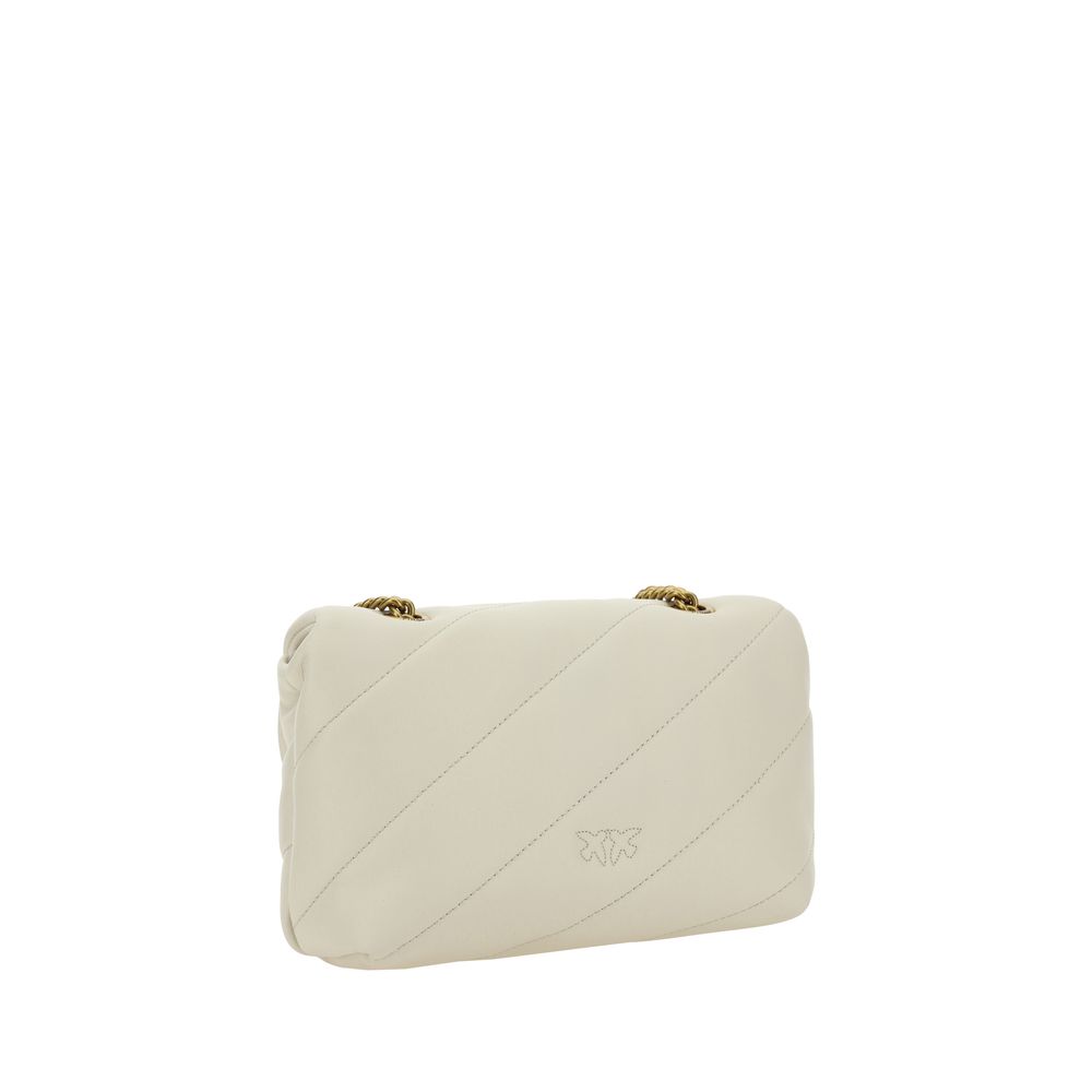 PINKO White Calf Leather Bos Taurus Shoulder Bag - immagine 3