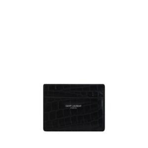 Saint Laurent Black Calf Leather Bos Taurus Wallet