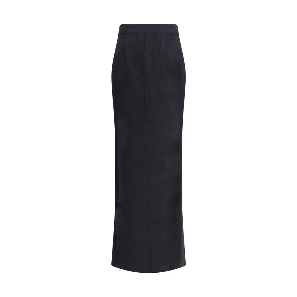 Alessandra Rich Black Wool Long Skirt - immagine 2