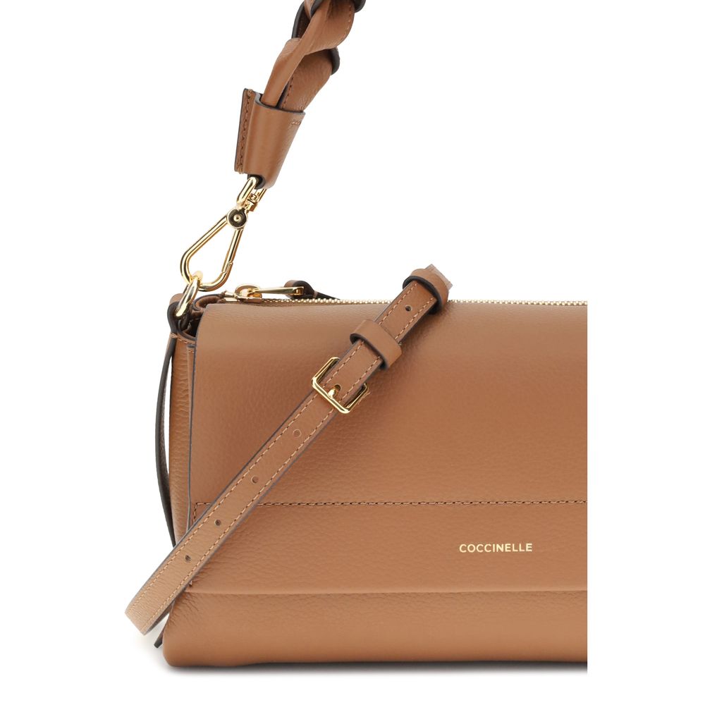 Coccinelle Beige Calf Leather Bos Taurus Shoulder Bag - immagine 4
