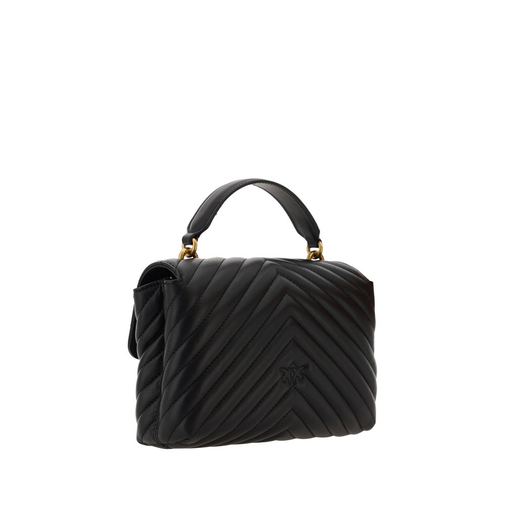 PINKO Black Calf Leather Bos Taurus Handbag - immagine 3