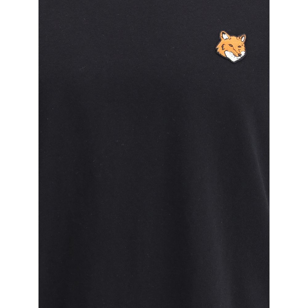 Maison Kitsuné Black Cotton T-Shirt - immagine 3