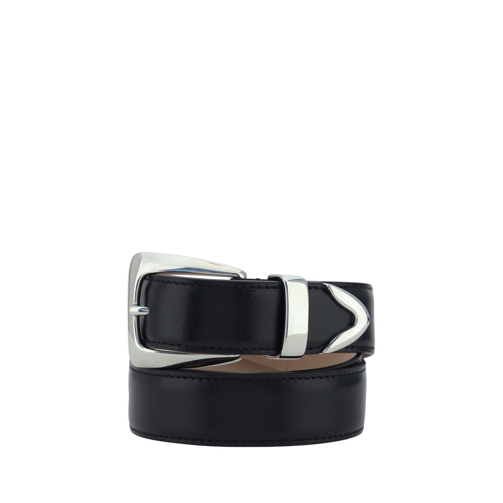 Khaite Black Calf Leather Bos Taurus Regular Belt - immagine 2