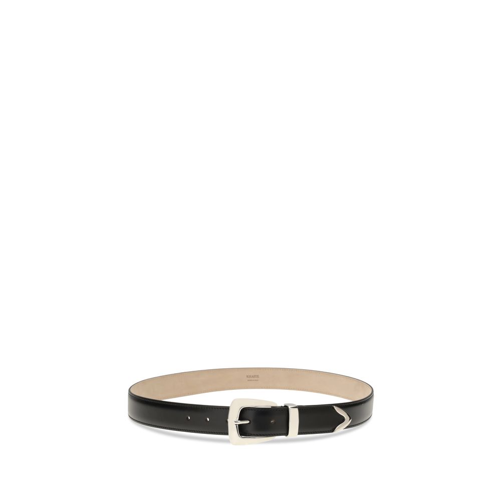 Khaite Black Calf Leather Bos Taurus Regular Belt - immagine 3