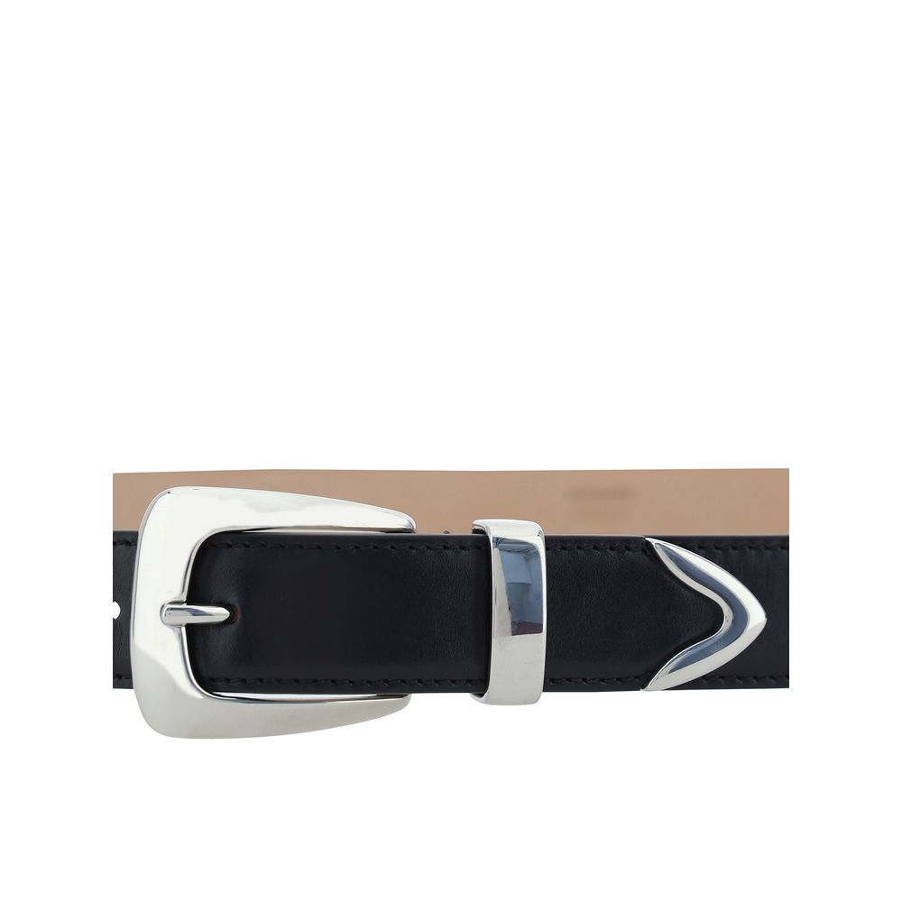 Khaite Black Calf Leather Bos Taurus Regular Belt - immagine 6