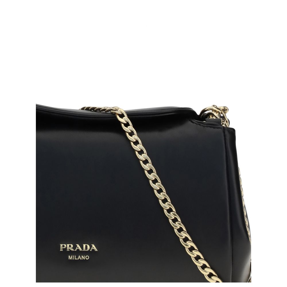 Prada Black Calf Leather Bos Taurus Shoulder Bag - immagine 4