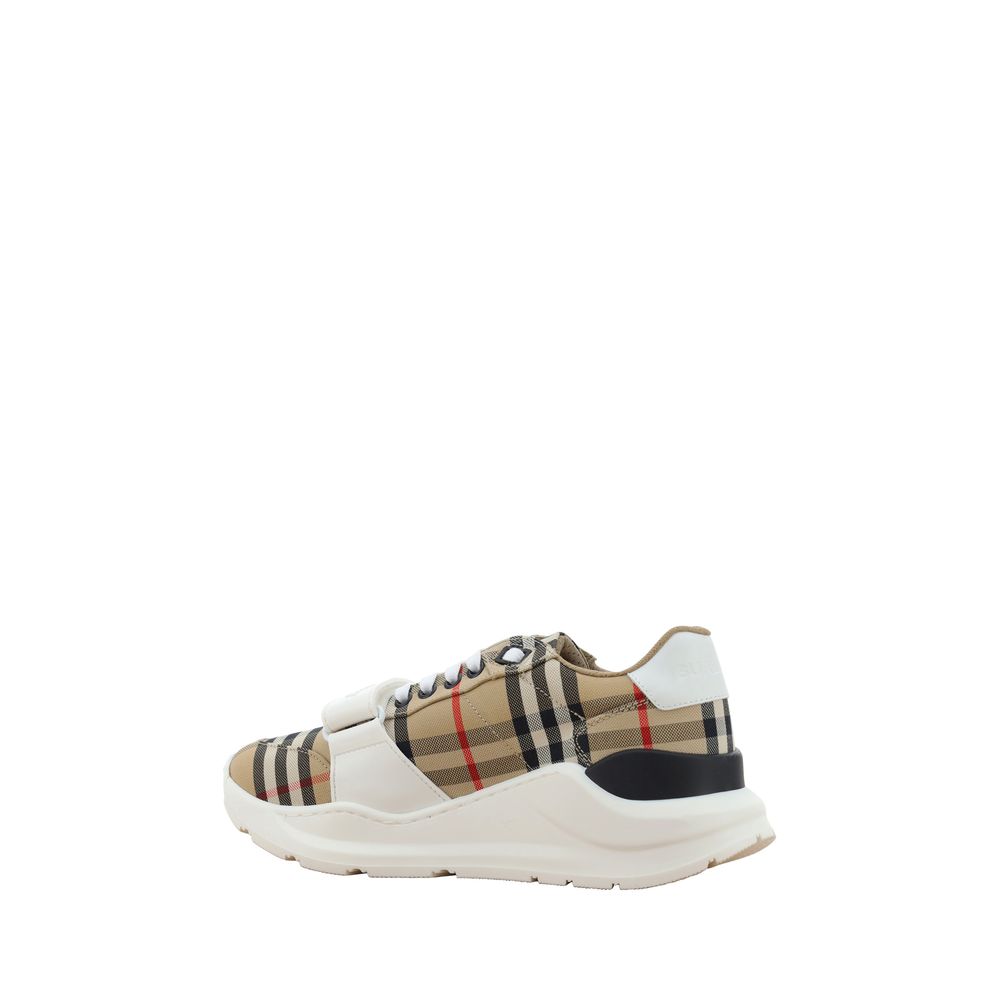 Burberry Beige Cotton Athletic Sneakers - immagine 3