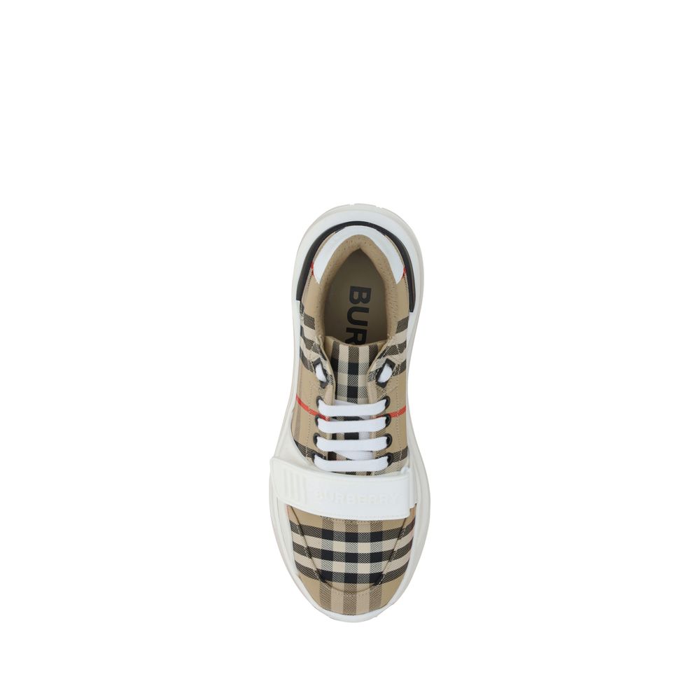 Burberry Beige Cotton Athletic Sneakers - immagine 4