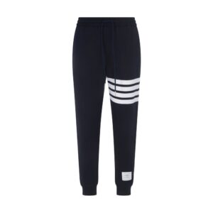 Thom Browne Blue Cotton Athletic Pants