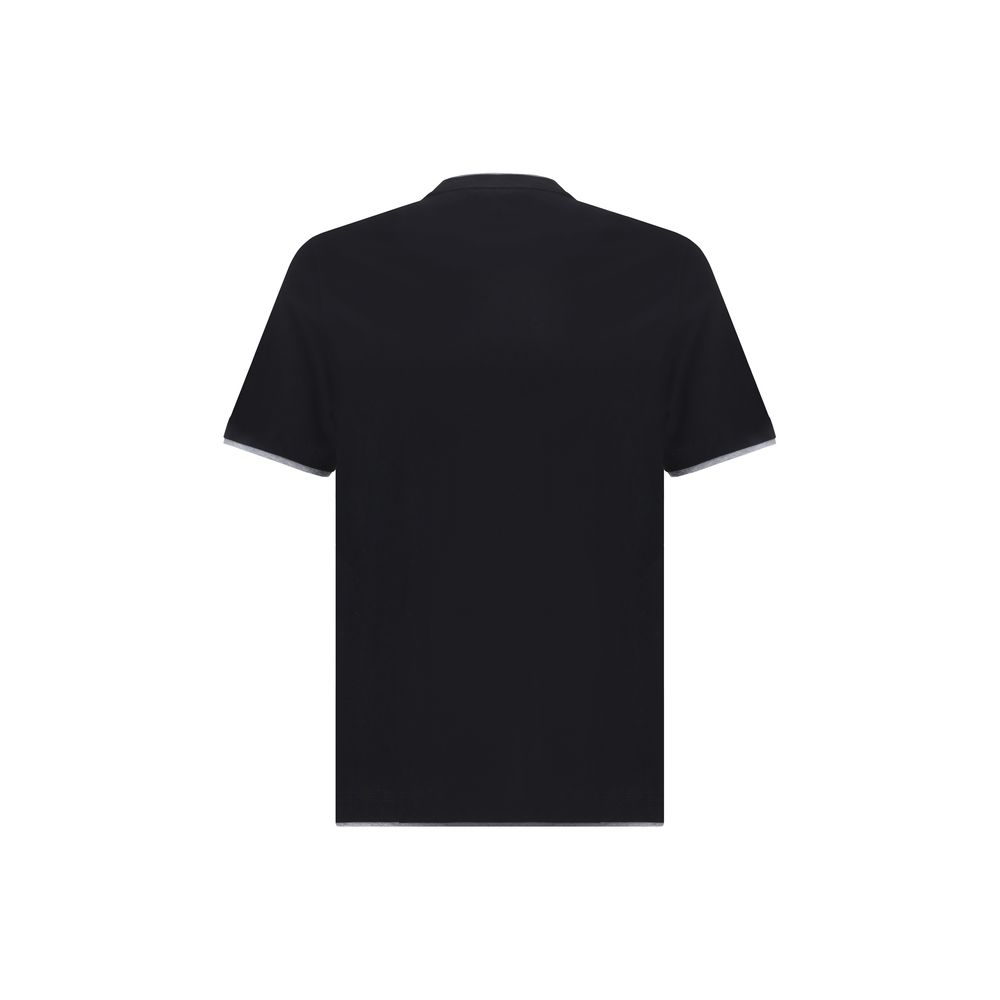 Brunello Cucinelli Black Cotton T-Shirt - immagine 2