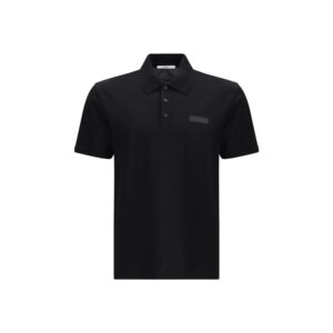 Givenchy Black Cotton Polo Shirt