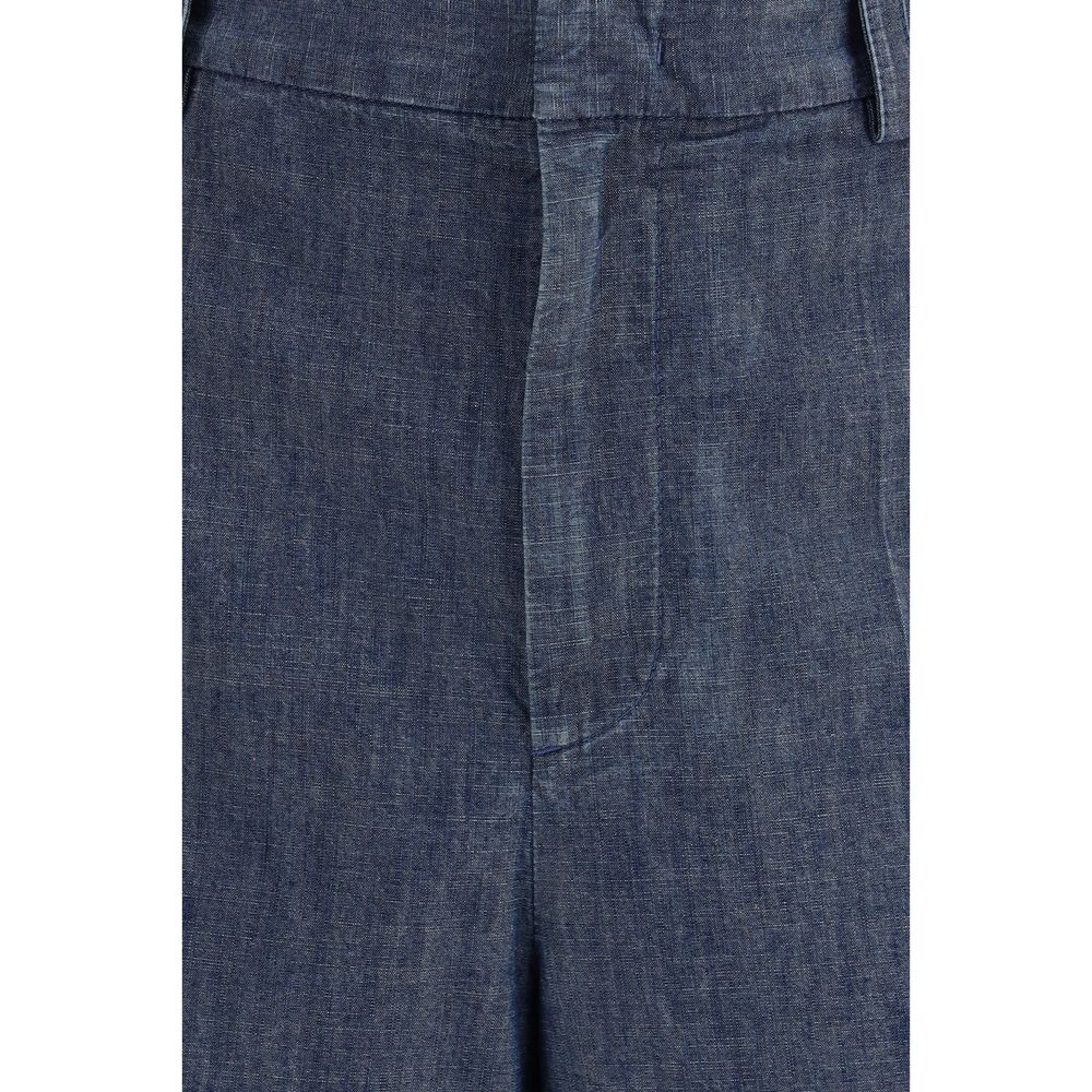 Jil Sander Blue Cotton Bermuda Shorts - immagine 3