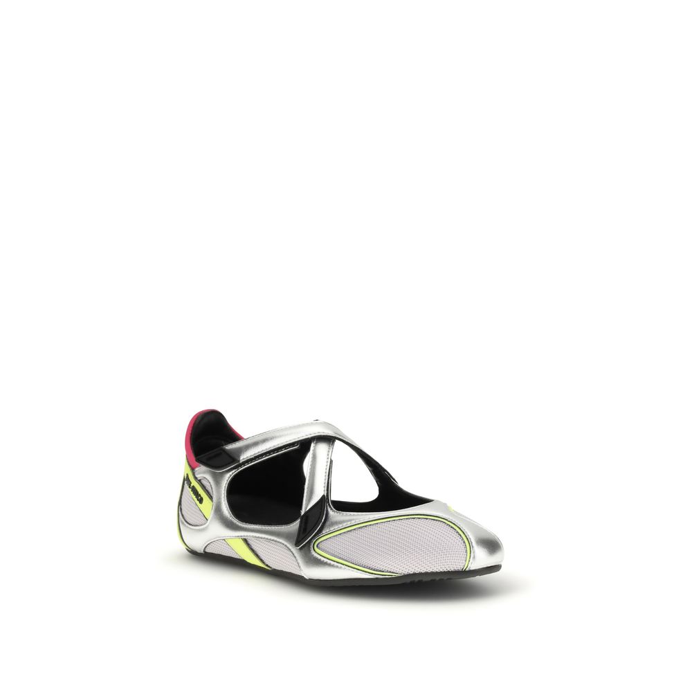 The Attico Silver Polyurethane Ballet Flats - immagine 2