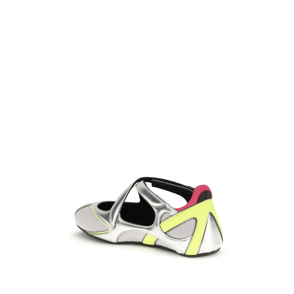 The Attico Silver Polyurethane Ballet Flats - immagine 3