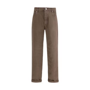 Brunello Cucinelli Brown Cotton Jeans Denim