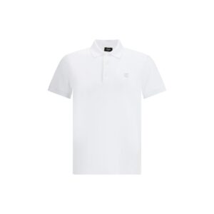 Fendi White Cotton Polo Shirt
