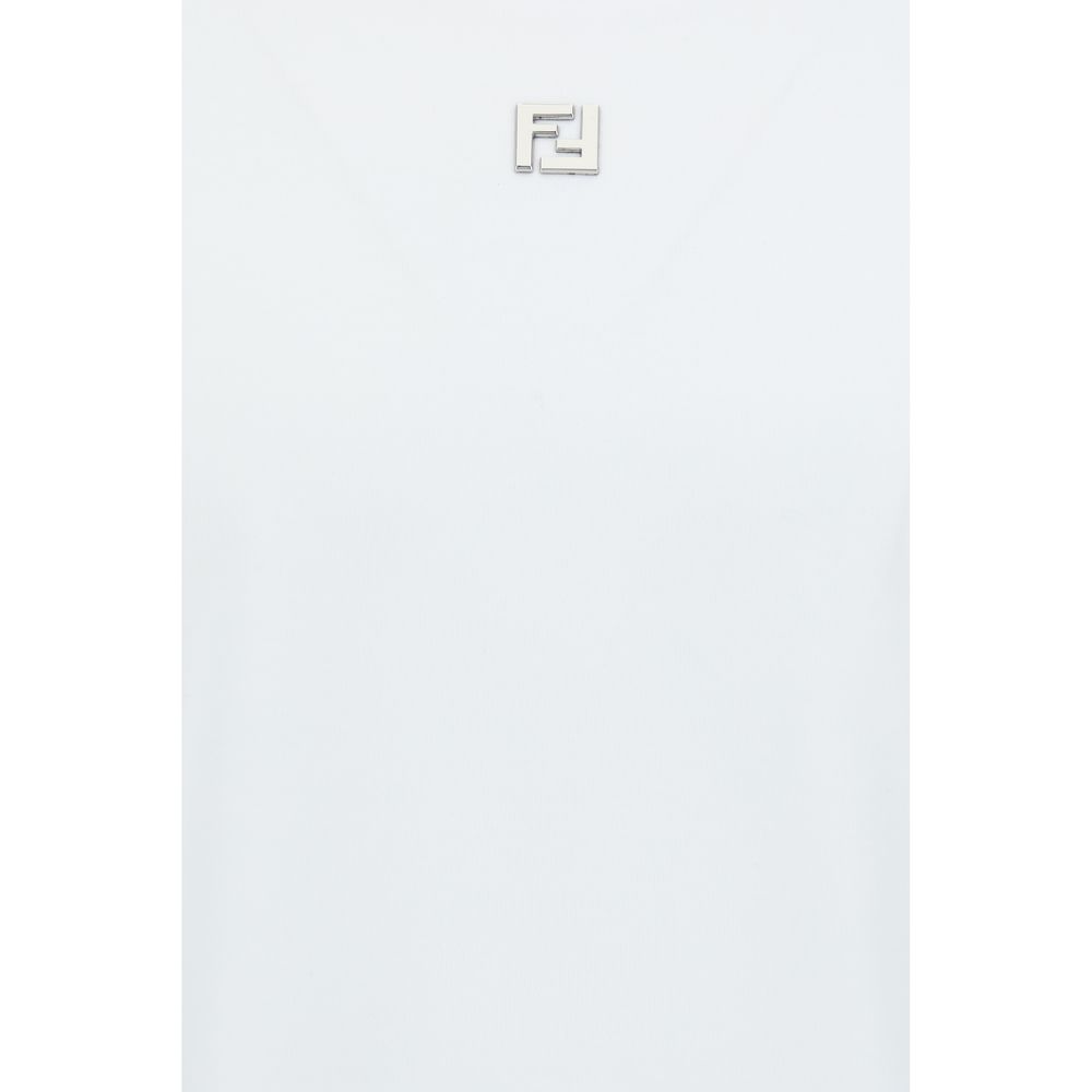 Fendi White Cotton T-Shirt - immagine 3