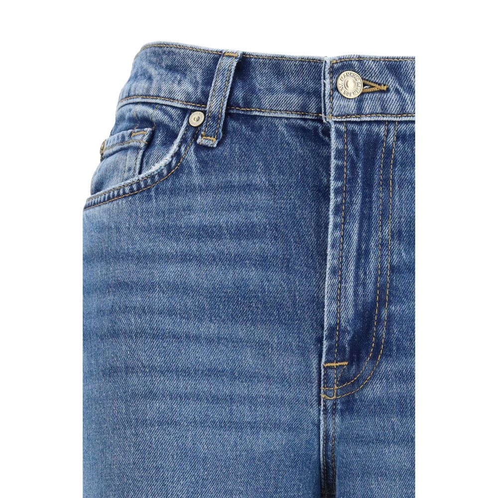 7FOR Blue Cotton Flared Jeans - immagine 3