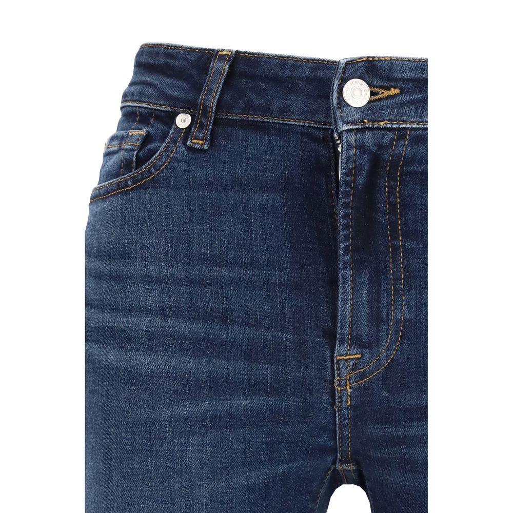 7FOR Blue Cotton Bootcut Jeans - immagine 3