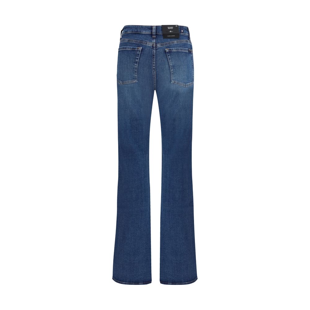 7FOR Blue Cotton Bootcut Jeans - immagine 2