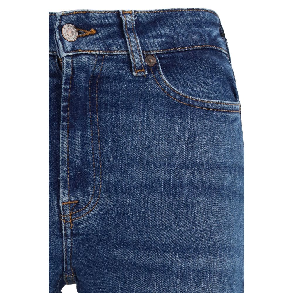 7FOR Blue Cotton Bootcut Jeans - immagine 3