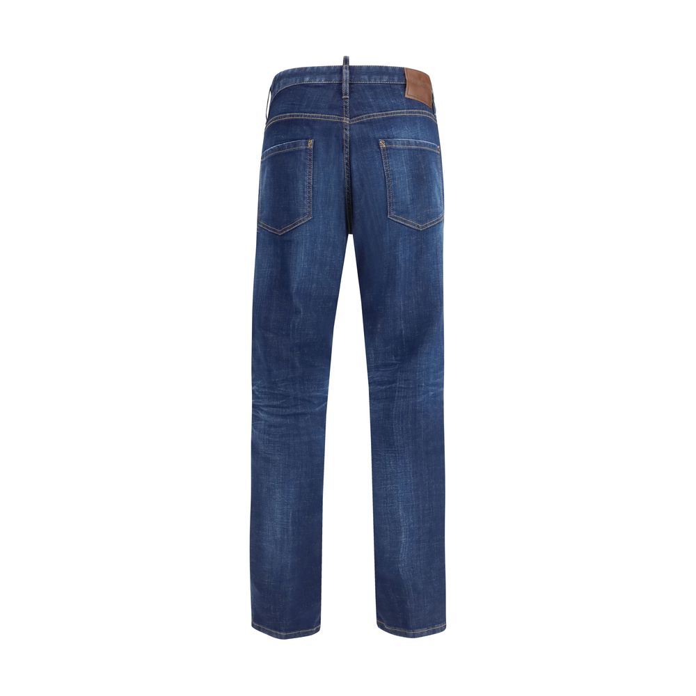 Dsquared² Blue Cotton Slim Fit Jeans - immagine 2