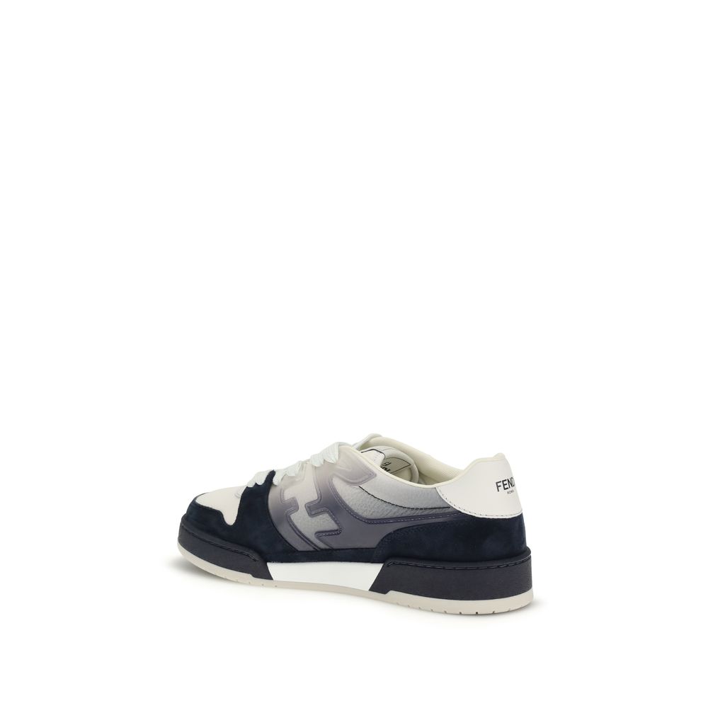 Fendi Multicolor Calf Leather Bos Taurus Low Top Sneakers - immagine 3