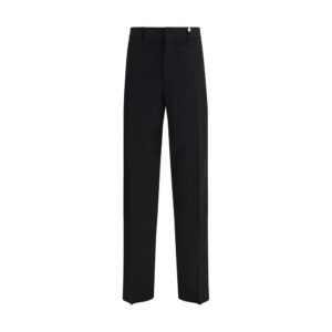 Versace Black Wool Oves Aries Dress Pants