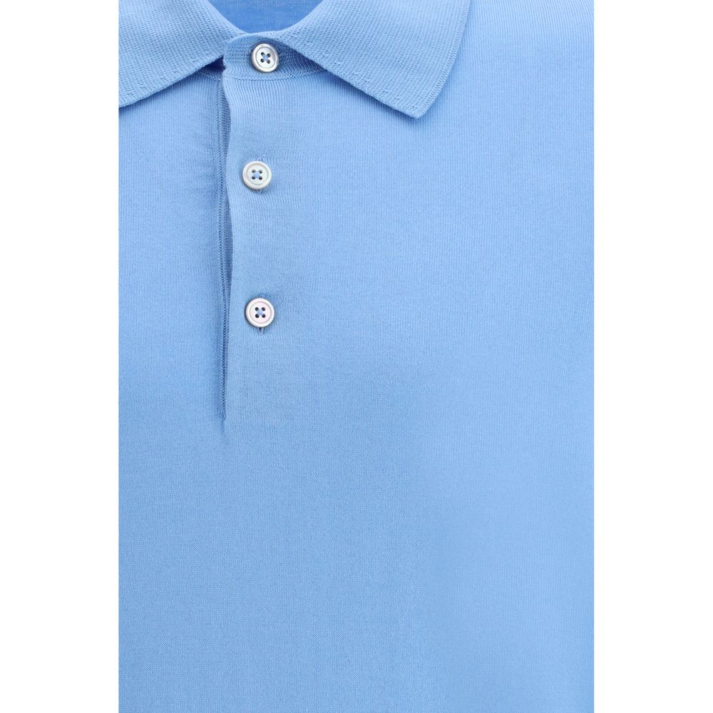 Tom Ford Blue Cotton Polo Shirt - immagine 3