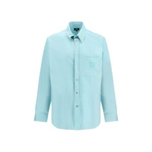 Fendi Blue Cotton Dress Shirt