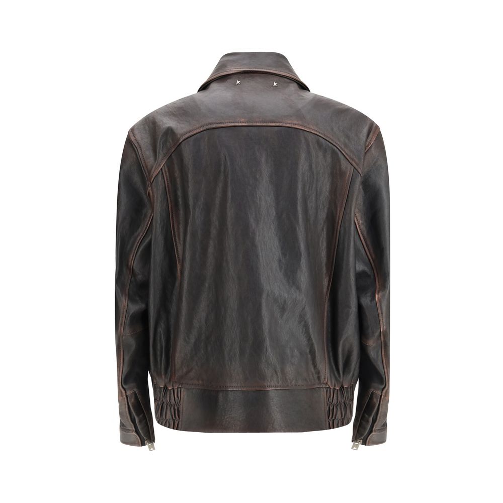 Golden Goose Brown Goatskin Bomber - immagine 2