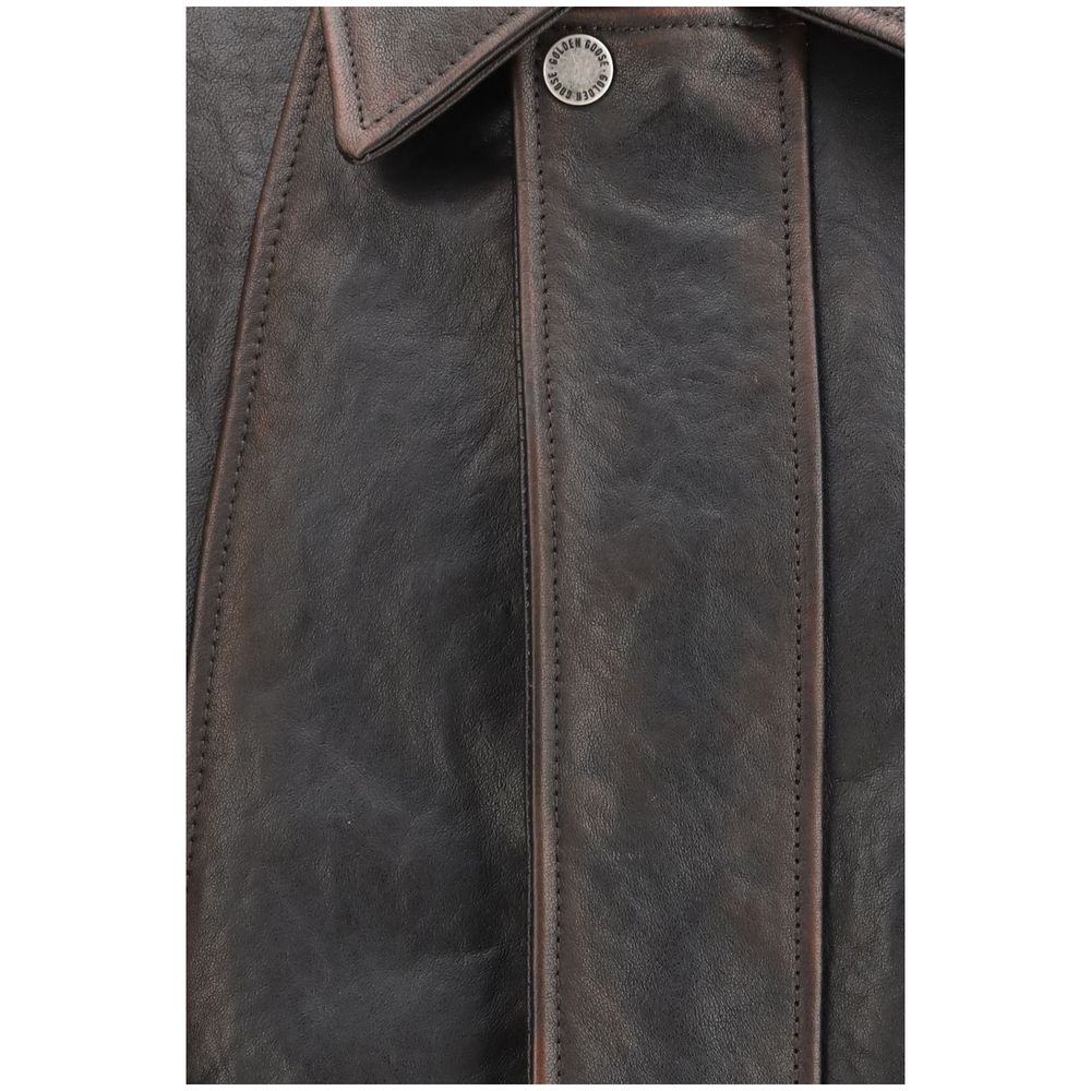 Golden Goose Brown Goatskin Bomber - immagine 3