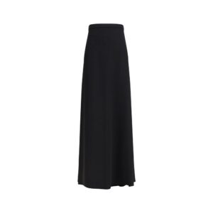 Valentino Garavani Black Silk Long Skirt