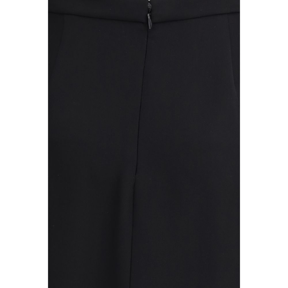 Valentino Garavani Black Silk Long Skirt - immagine 3