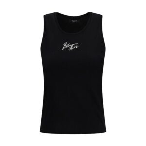 Balmain Black Cotton T-Shirt