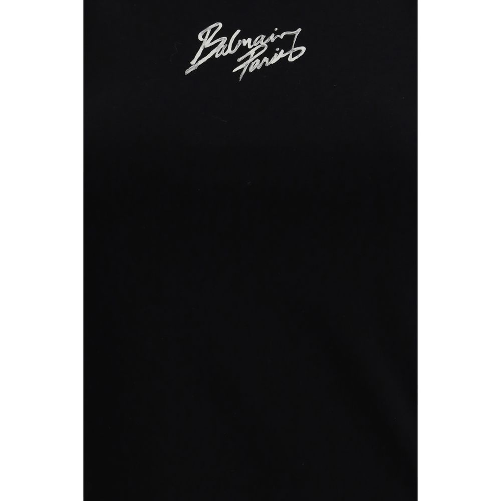 Balmain Black Cotton T-Shirt - immagine 3