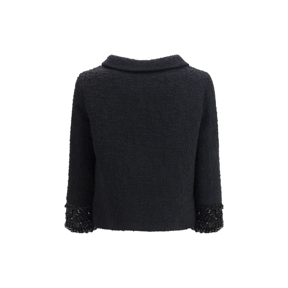 Valentino Garavani Black Wool Biker Jacket - immagine 2