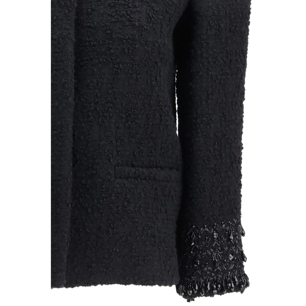 Valentino Garavani Black Wool Biker Jacket - immagine 3