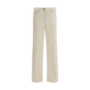 Valentino Garavani Beige Cotton Flared Jeans