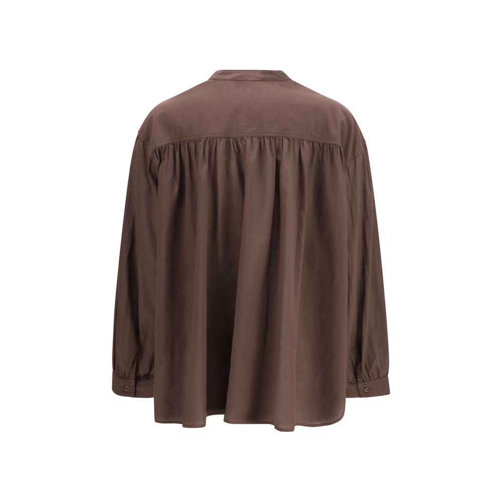 SOSUE Brown Cotton Pattern Shirt - immagine 2