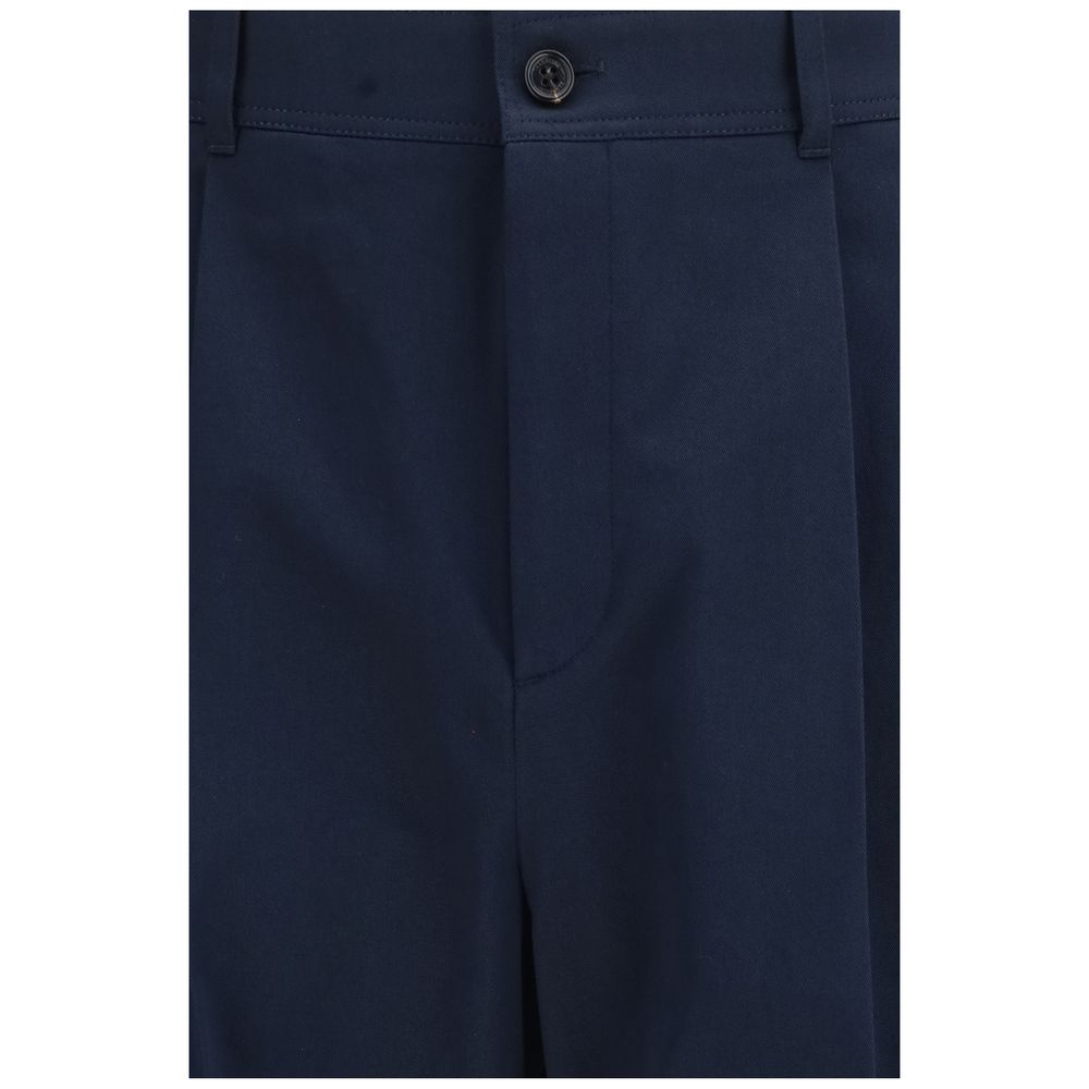 Valentino Garavani Blue Cotton Casual Pants - immagine 3