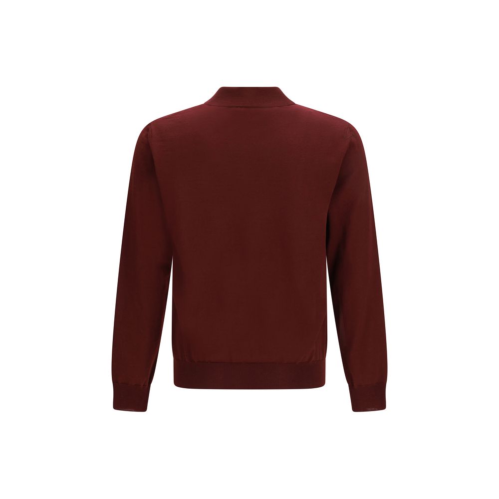Valentino Garavani Bordeaux Wool Oves Aries Polo Shirt - immagine 2