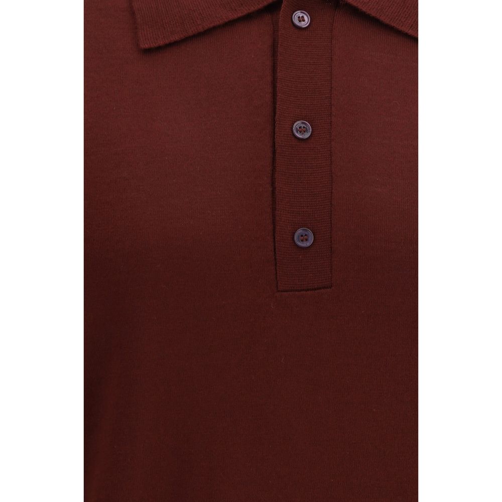 Valentino Garavani Bordeaux Wool Oves Aries Polo Shirt - immagine 3