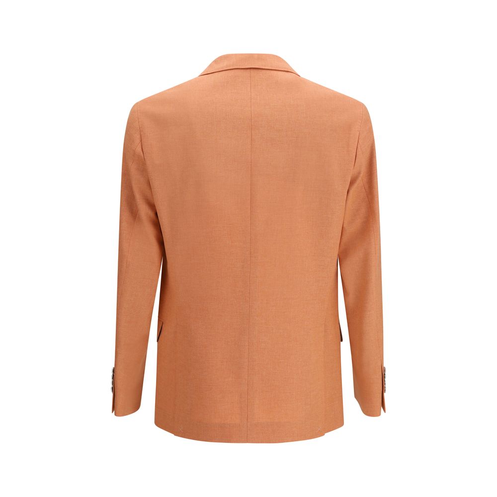 Brunello Cucinelli Orange Wool Oves Aries Blazer - immagine 2