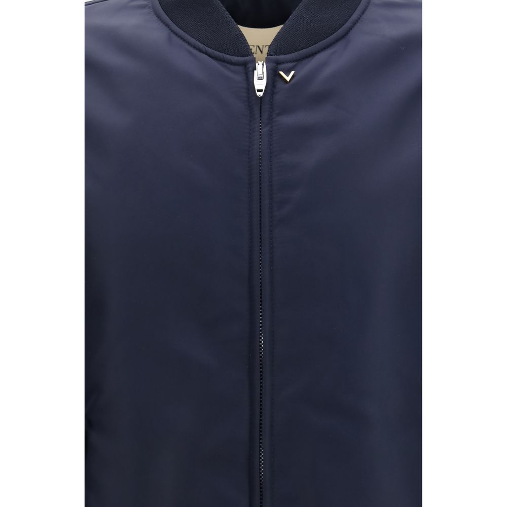 Valentino Garavani Blue Polyamide Bomber - immagine 3