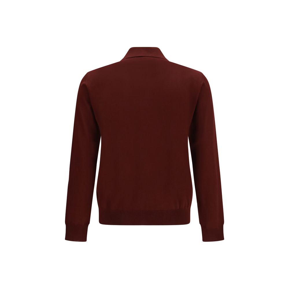 Valentino Garavani Bordeaux Wool Oves Aries Polo Shirt - immagine 2