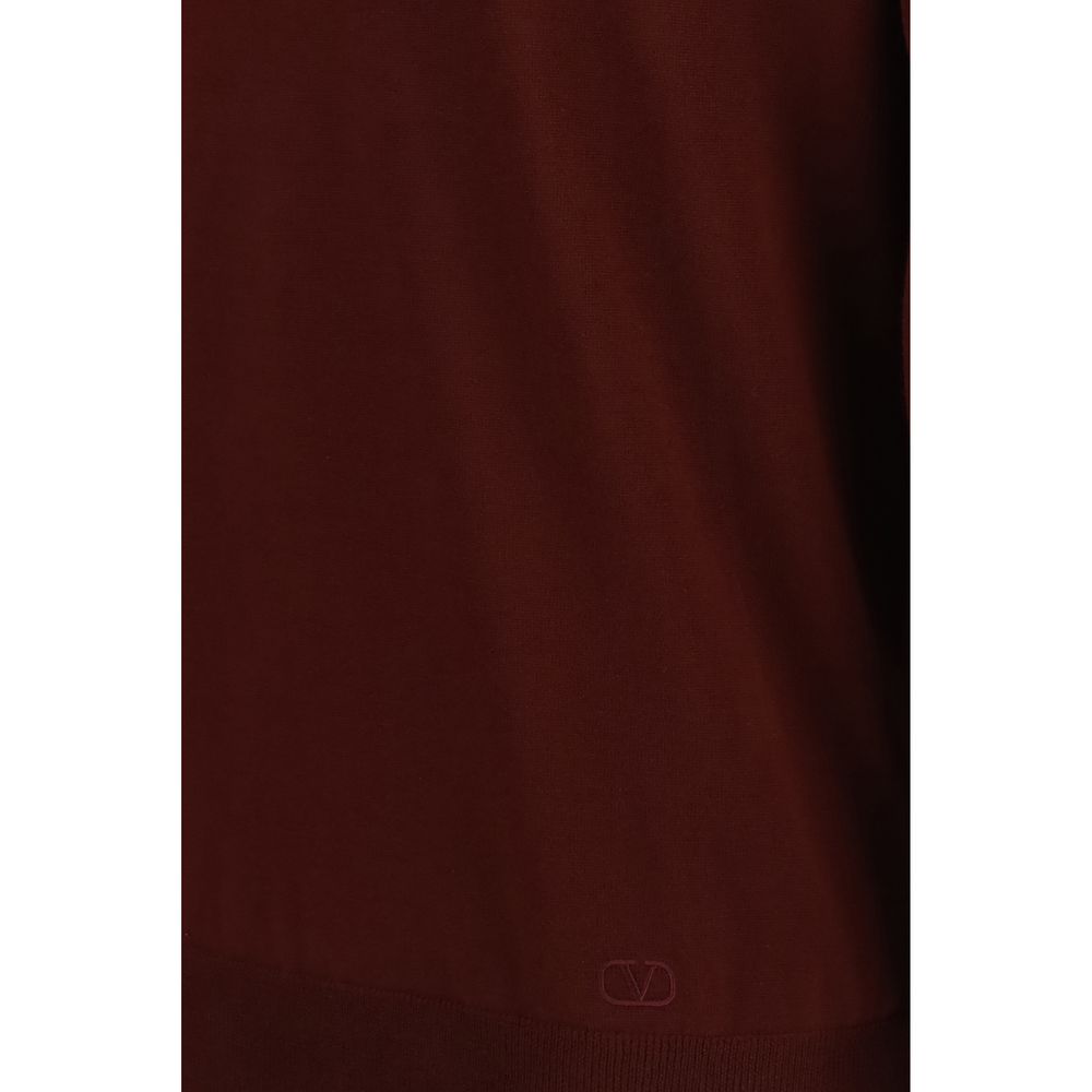 Valentino Garavani Bordeaux Wool Oves Aries Polo Shirt - immagine 3