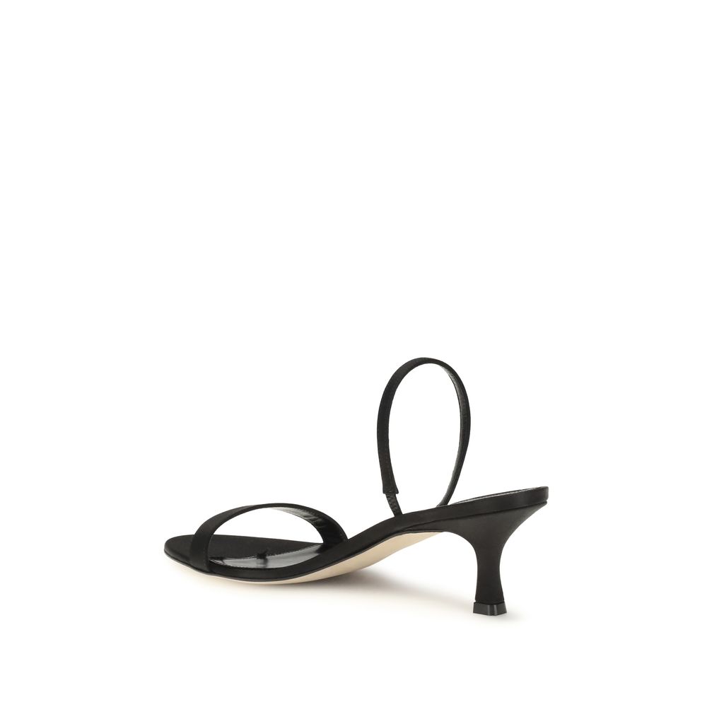 The Row Black Calf Leather Bos Taurus Strap-On Sandals - immagine 3